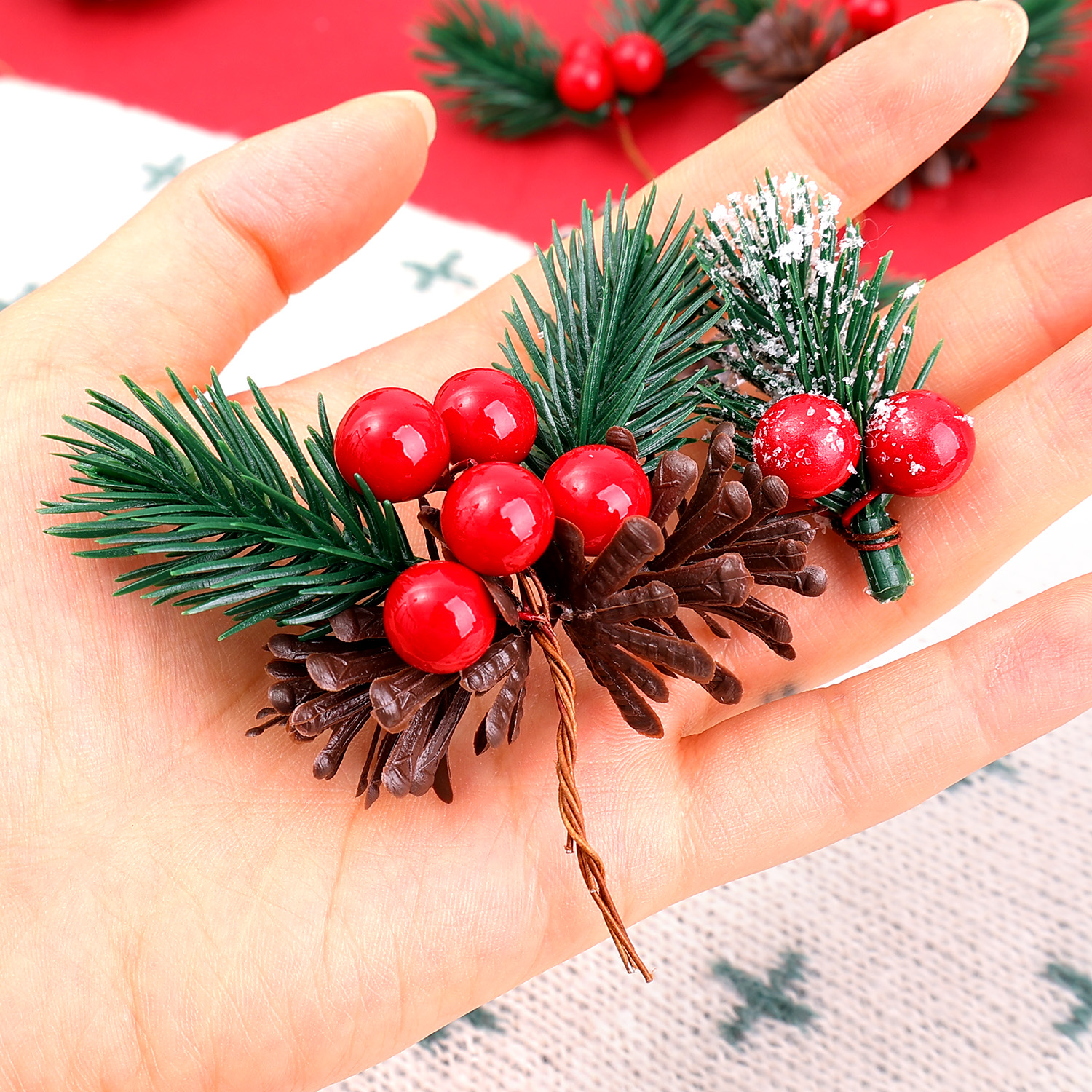 5/50Pcs Christmas Artificial P - Christmas Tree Artificial incelemesi ve fiyatı