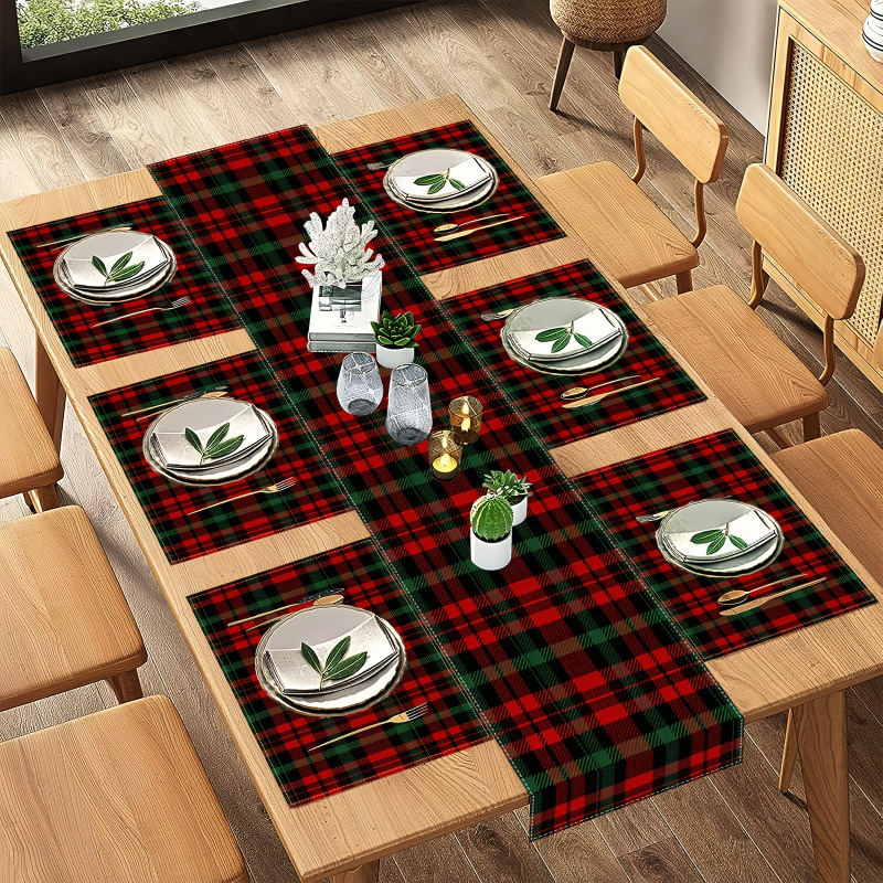 7-Piece Christmas Placemat and - Christmas Table Runner incelemesi ve fiyatı