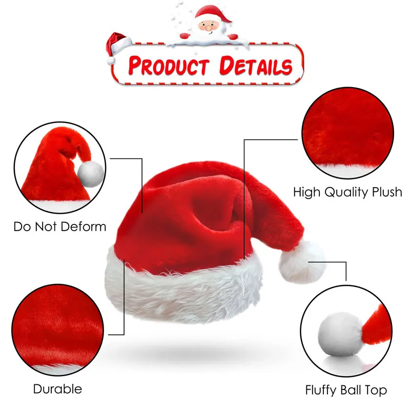 kkjoy Long Plush Red Santa Hat - Santa Hat Plush incelemesi ve fiyatı