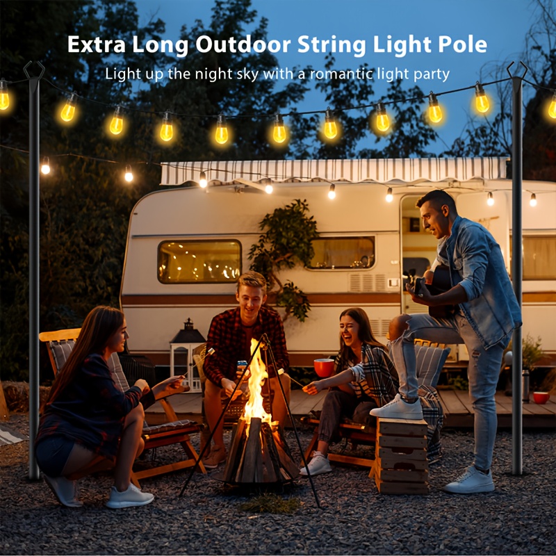 6pcs Metal Light Poles, 8.9ft  - Christmas Lights Outdoor incelemesi ve fiyatı