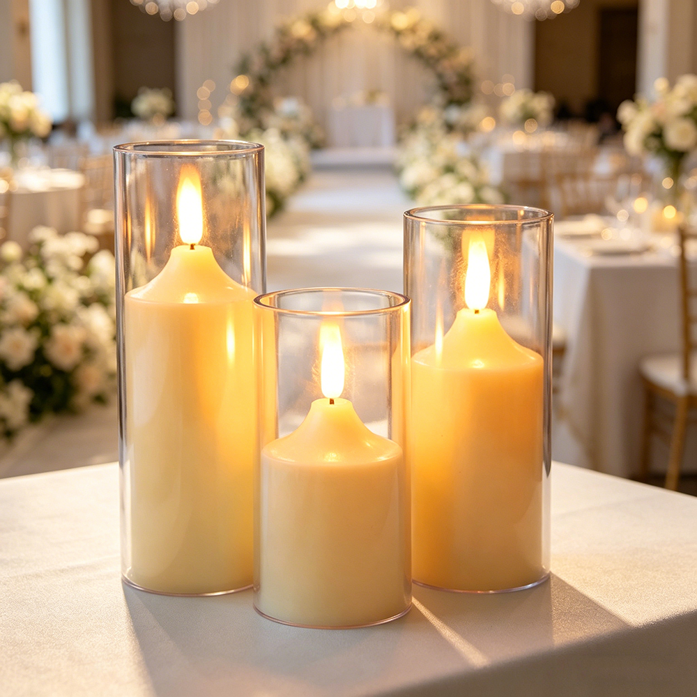3pcs/ set LED Flameless Flicke - Holiday Candle Set incelemesi ve fiyatı